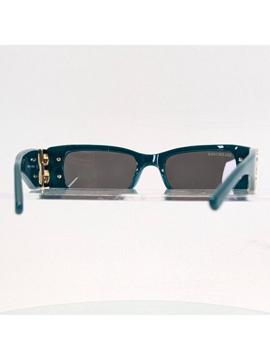 Balenciaga BB0096S 006 Sunglasses Womens Green Gold Grey Rectangle Shape 51 mm main image 14